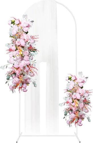Miniatura 9 de Putros Soporte de Arco de Metal de 6 Pies Dorado para Globos de Boda Soporte de Telón de Fondo Arqueado Marco de Arco Cuadrado para Fiesta