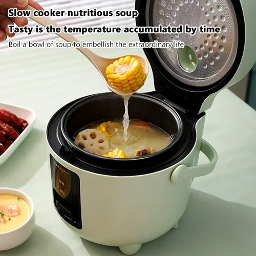 Miniatura 4 de Arrocera multifuncional, olla a presión automática pequeña para el hogar, olla de cocción lenta de acero inoxidable cepillado, olla con función