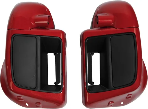 Miniatura 14 de Guantera de carenado de pierna ventilada inferior de mezclilla negra apta para Harley refrigerada por aire Touring Road King Street Glide Road Glide