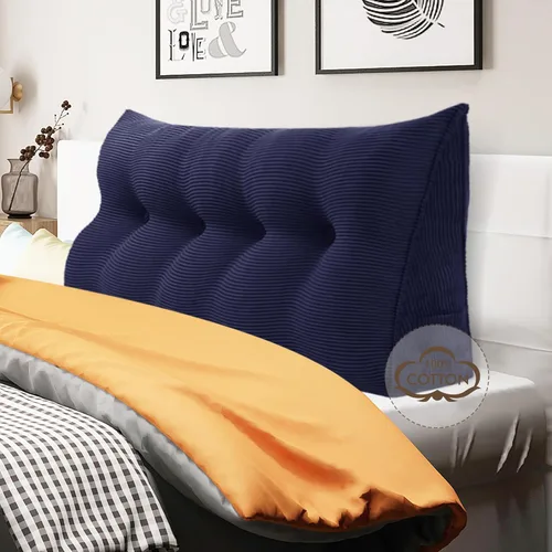 WOWMAX Almohada triangular para cabecero de cama completa, almohada de cuña para cabecero, almohada grande de refuerzo para cama, almohada de cuña