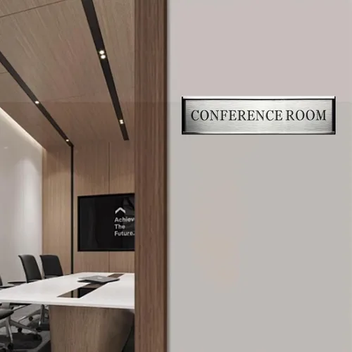 Miniatura 6 de Placa de identificación personalizada para puerta o pared, 2 x 8 pulgadas, placas de identificación de aluminio personalizadas para puerta