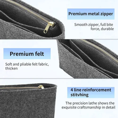 Miniatura 5 de LOUKAYCCI Organizador de fieltro para bolso con cremallera, bolsa de hombro GG Marmont Matelasse, bolsa organizadora para mujer, bolsa