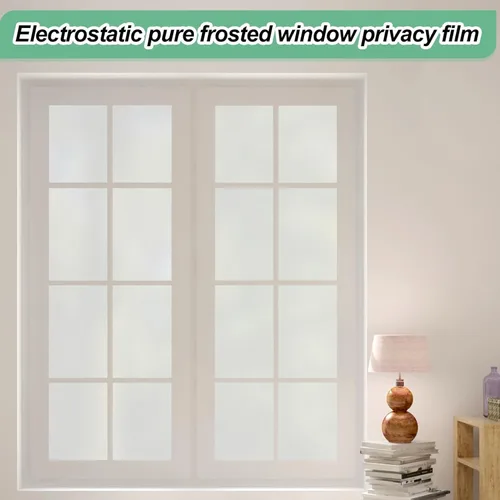 Miniatura 7 de vivinin Película de vidrio esmerilado para ventana, 17.3 x 236.2 pulgadas, película de privacidad anti UV, película de privacidad para ventana