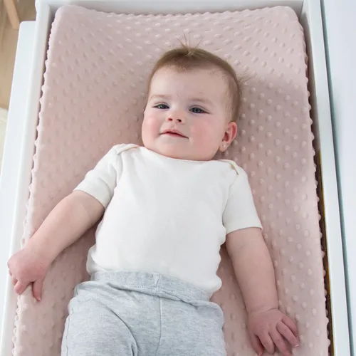 Miniatura 5 de The Peanutshell Minky Dot - Funda para cambiador de pañales, funda ultrasuave para colchoneta de bebé para niñas, se adapta a almohadillas
