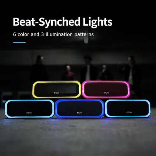 Miniatura 3 de DOSS Bocina SoundBox Pro Bluetooth inalámbrica portátil con sonido estéreo de 20 W, bajos adicionales activos, conexión inalámbrica estéreo, luces