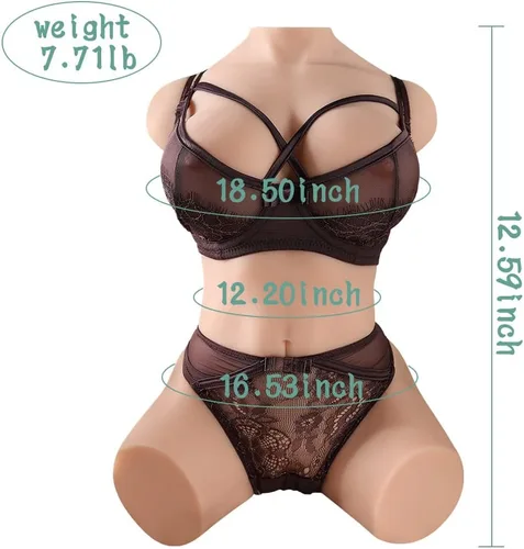 Miniatura 5 de Jaspik - Muñeca sexual masculina, masturbador masculino, muñeca sexual realista Torso con nalga 3D, muñeca sexual masculina con vaginal apretado