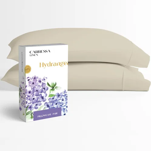 Miniatura 28 de Carressa Linen Juego de sábanas tamaño Queen de 100% algodón egipcio - Juego de sábanas Queen de algodón egipcio de 600 cuenta de hilos