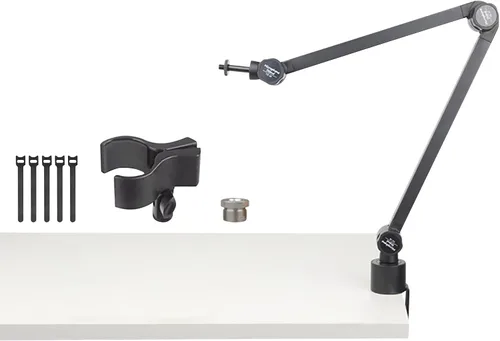 Miniatura 4 de Soporte de micrófono de escritorio ajustable flexible Brazo del auge del micrófono para el montaje superior del arte de la cocina de la transmisión