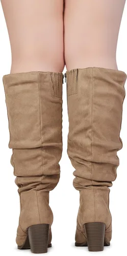 Miniatura 6 de RF ROOM OF FASHION Botas altas hasta la rodilla anchas para mujer