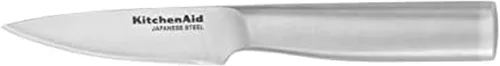 Miniatura 12 de KitchenAid Cuchillo de pelar de acero inoxidable forjado gourmet con cubierta de hoja de ajuste personalizado, cuchillo de cocina afilado, hoja