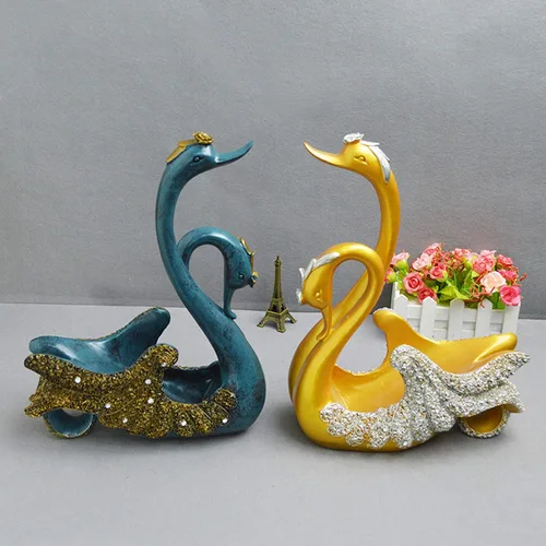 Miniatura 8 de Fantes Soporte para vino de cisne, soporte para botellas, mostrador, soporte de almacenamiento para boda, fiesta, decoración del hogar (cisne azul)
