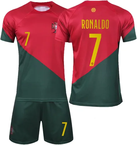 Camiseta de fútbol de primera calidad para niños, camiseta de fútbol Ron_aldo #7 Portugal, transpirable y elegante conjunto de camiseta juvenil