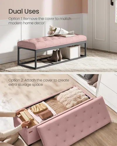 Miniatura 4 de SONGMICS Velvet Storage Ottoman Bench