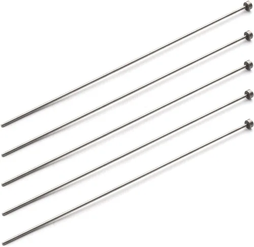 Miniatura 9 de Utoolmart 1/8 "de diámetro punta redonda de acero recto eyector Pin Punch 8 pulgadas largo gris plateado 5pcs
