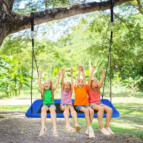 Miniatura 2 de Costzon Columpio rectangular gigante de 60 pulgadas para niños y adultos, resistente al desgaste para interiores y exteriores, con marco de acero