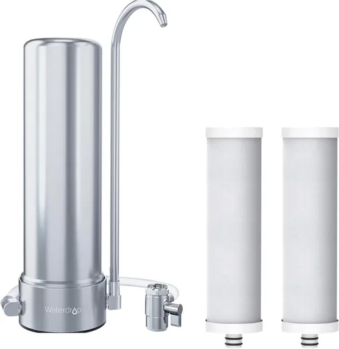 Miniatura 15 de Waterdrop Filtro de agua para grifo de fregadero, sistema de filtro de agua de encimera de 4000 galones y recordatorio de vida del filtro, reduce