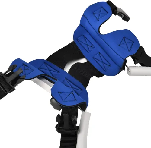 Miniatura 5 de Arnés ciego para perros, pequeños, medianos y grandes, anillos para perros ciegos, arnés guía para perros, accesorios para perros ciegos, azul