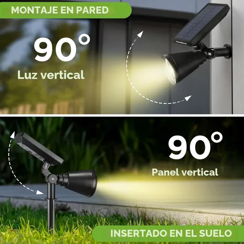 Miniatura 6 de InnoGear Luces Solares Exteriores Impermeables Luz Solar de Jardín para Exterior Patio Iluminación de Paisaje Luces Puntuales para Senderos Foco Luz