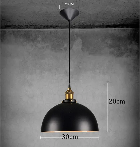 Miniatura 6 de Lámpara colgante retro industrial con personalidad creativa, lámpara moderna de metal, lámpara colgante de techo, base E27 para sala de estar, isla