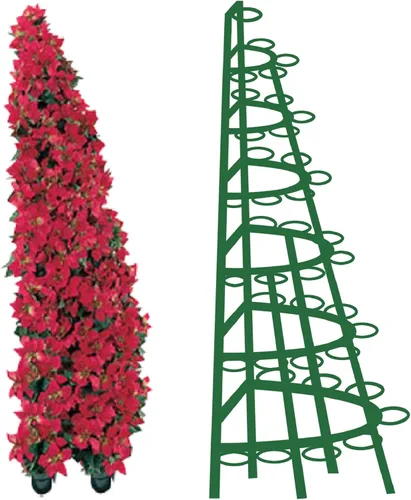 Miniatura 9 de Creative Displays - Estante redondo completo para árbol de Pascua de 106 FB, marco vertical independiente de jardín, ideal para flores de Pascua