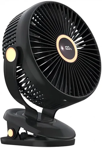 Miniatura 12 de Ventilador compacto con clip, 6 pulgadas - 5000 mAh recargable con batería para cochecito de bebé, personal al aire libre, asiento de automóvil