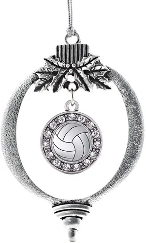 Miniatura 52 de Inspired Silver - Twin One - Adorno festivo de Navidad de plata - Adorno festivo de árbol de Navidad con dije de círculo y circonita cúbica