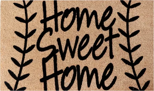 Miniatura 10 de A1 Home Collections A1HC - Tapete para puerta de entrada de coco natural con flamenco, antideslizante, felpudo de bienvenida de flocado, perfil