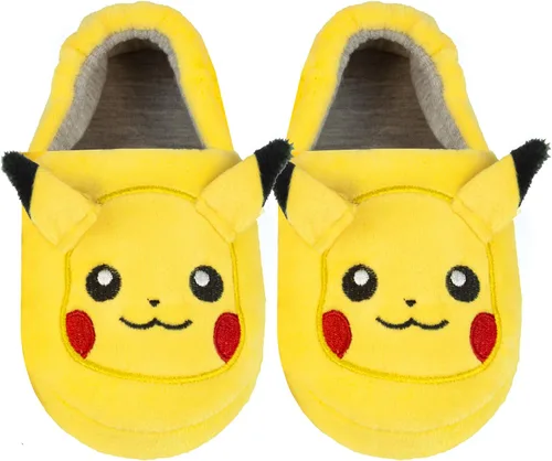 Miniatura 2 de Pokemon Pikachu - Pantuflas para niños y niñas con personajes 3D, Amarillo