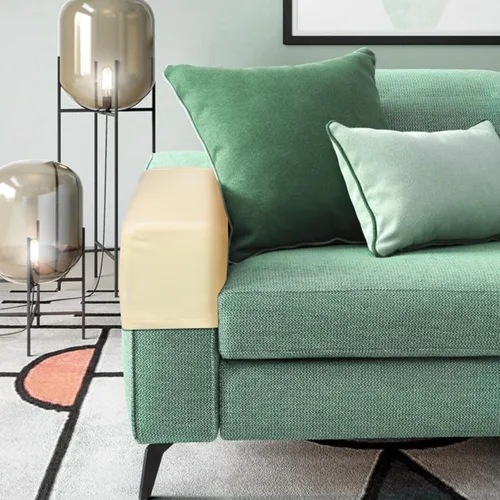 Miniatura 6 de BESPORTBLE 2 fundas de tela elástica para reposabrazos de sofá, fundas para reposabrazos de sillón, antimanchas, lavable, protector de muebles Beige