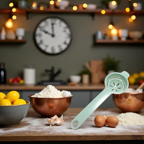Miniatura 2 de Herramienta separadora de yema de huevo verde claro, herramienta de cocina para hornear huevo de grado alimenticio, herramientas de cocina de huevo