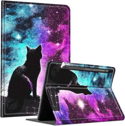 Miniatura 44 de Slim Case for Samsung Galaxy Tab S10 Lite / S10 FE / S9 FE 10.9" & Galaxy Tab S9 11", Multi-Angle Stand PU Leather Smart Folio Cover with Soft TPU