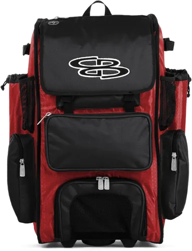 Miniatura 104 de Boombah Rolling Superpack - Bolsa para equipo de béisbol/sóftbol, varios colores, mango telescópico y capacidad para 4 murciélagos, versión