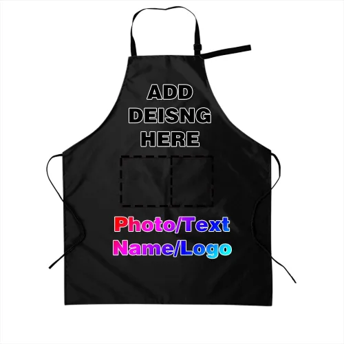 Miniatura 26 de Delantales personalizados para mujeres y hombres, delantal personalizado con logotipo de texto fotográfico, delantales de cocina personalizados