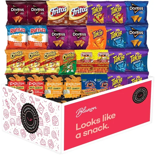 Miniatura 2 de Paquete variado de bocadillos de papas fritas calientes para adultos, paquete de cuidado de bolsas de aperitivos picantes ardientes, caja de regalo