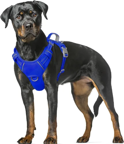 Miniatura 103 de BARKBAY Arnés para Perro Sin Tirones Talla Grande Arnés Reflectante para Perro con Clip Frontal y Asa de Control Fácil para Caminar Entrenar Correr