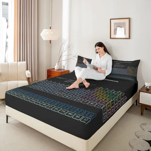 Miniatura 23 de Sábana bajera de galaxia tamaño individual, juego de ropa de cama con purpurina degradado para niños, niñas, niños y mujeres, decoración