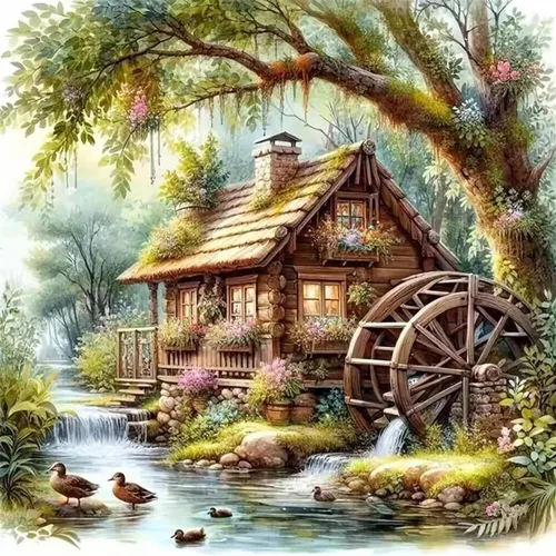 Miniatura 20 de Paquete de 4 Kits de Pintura de Diamantes Store para Adultos, Kits de Pintura de Arte de Diamantes 5D por Números, Kits de Arte de Puntos de Comprar