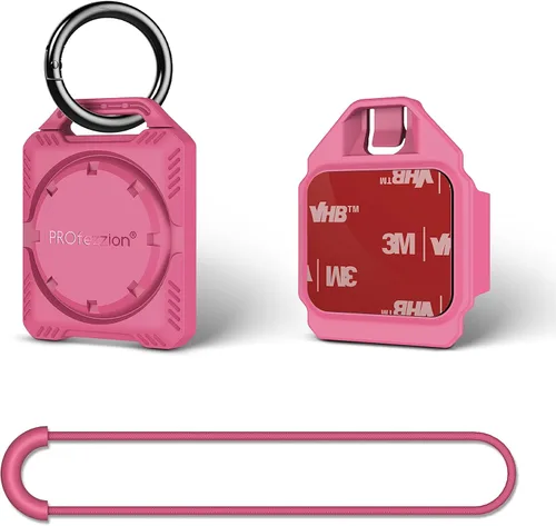 Miniatura 14 de PROfezzion Secure Air Tag Holder Case with Key Ring, 3M Adhesive Mount and Loop Strap for Keychain, Dog Collar, Backpack, Luggage Bag, Bike, Car &