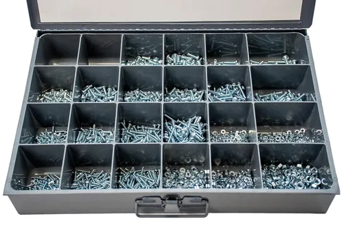 Miniatura 3 de El kit surtido de tornillos de máquina incluye puntas Phillips, 2,410 piezas Phillips Pan Head
