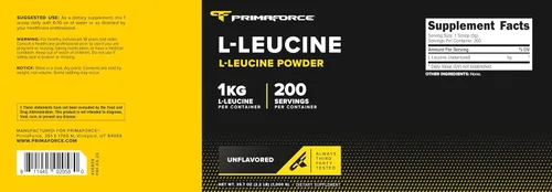 Miniatura 5 de Primaforce L-leucina en polvo puro 2.2 lbs (2.2 libras) - Sin OMG, sin gluten, 200 porciones