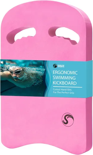 Miniatura 8 de Sunlite Sports Swimming Kickboard - One Size Fits All - A Great Training Aid for Children and Adults 5) Estándar Ergo Rojo