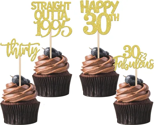 Miniatura 26 de Paquete de 24 adornos para cupcakes Straight Outta 2012 Happy 13th Birthday Thireen Awesome Since 2012, 13 fabulosas decoraciones para tartas