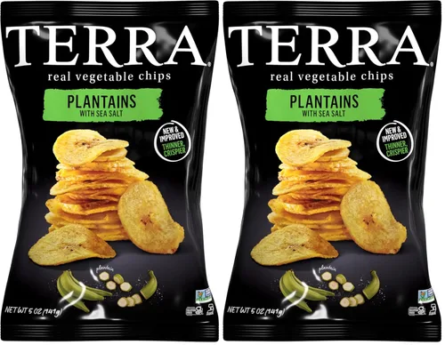 Miniatura 26 de Terra Papas fritas vegetales, Patatas dulces cortadas en ondas con sal marina, 5 onzas