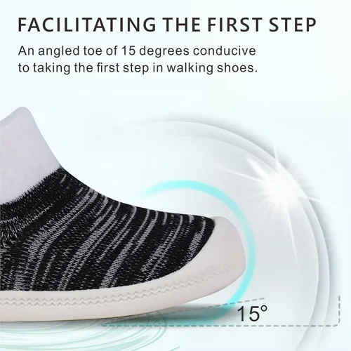 Miniatura 4 de SK SIX Baby-Sock Toddler-Shoes Walking-Sneakers - Boys Girls Kids Slip on Wide Warm Infant Slippers Safty House Breathable First Fashion Non-Slip