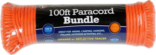 SE Survivor Series 7-Strand 550 Naranja con Paracord, 100' - PC103OR55 Naranja Refectiva