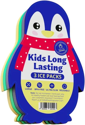 Miniatura 12 de Healthy Packers® Bolsas de hielo delgadas reutilizables para loncheras para niños y adultos Paquetes de congelador finos de larga duración
