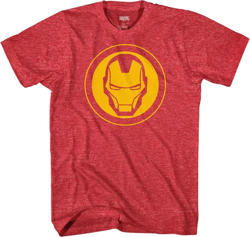 Miniatura 2 de Marvel Avengers Iron Man Mask Logo Endgame camiseta para hombre
