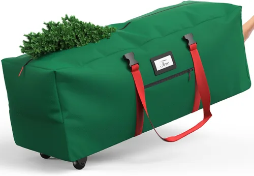 Bolsa enrollable de almacenamiento para árbol de Navidad Winpull de 9 pies para árbol artificial, tela Oxford 600D impermeable, bolsa grande para
