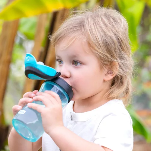 Miniatura 2 de Chicco My Tumbler Vaso para niños de 2 años en adelante, botella de agua a prueba de derrames cuando está cerrada con boquilla de flujo libre, asa