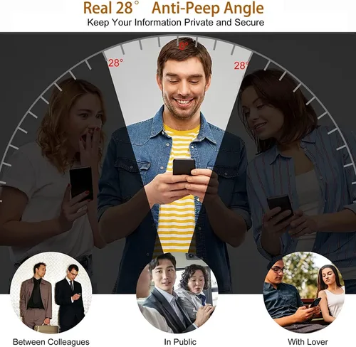 Miniatura 5 de Protector de pantalla de privacidad de vidrio templado para Samsung Galaxy S23 de 6.1 pulgadas, compatible con huellas dactilares, resistente a